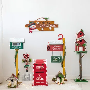 Рождественское украшение Птичий домик Дневная шкатулка Внутреннее и внешнее оформление ресторана фон для фотосъемки