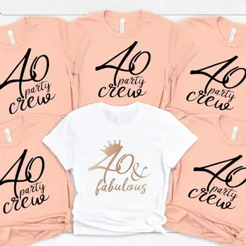 рубашка на 40-й день Рождения, Рубашка на 40-й День Рождения, Рубашка на 40-й День Рождения Женщины, 40 и Сказочные, Рубашка на сорок, Рубашка на 40 лет, Рубашка на 40 лет Рождения