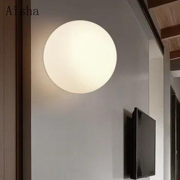Светодиодный настенный светильник Glass Italy Moon Ball Настенный светильник в минималистичном стиле для ванной комнаты, балкона, входа в спальню, внутреннего освещения, бра