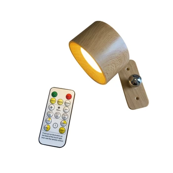 Светодиодный настенный светильник, Светодиодный настенный светильник, USB Перезаряжаемый пульт дистанционного управления, беспроводные настенные бра для спальни, лампа для чтения