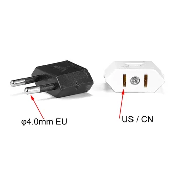 Сетевой адаптер CN из США в ЕС преобразователь переменного тока из Америки Китая в ЕС Европа Euro Travel Power Adapter 2Pin Type C Plug Электрическая розетка