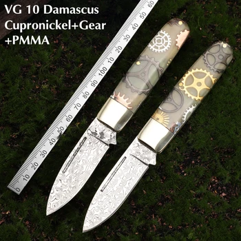 Складной карманный нож ручной работы VG10 из дамасской стали, тактический нож для выживания на природе, охоты, рыбалки, пешего туризма, ручной инструмент EDC