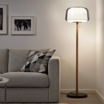 Современный скандинавский стиль, простой атмосферный диван рядом с декоративным освещением, Прикроватная тумбочка для гостиной, Креативный стеклянный торшер