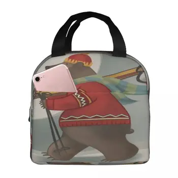 Сумка для ланча Ski Bear Sassan Filsoof, милая сумка для ланча, детская сумка для ланча