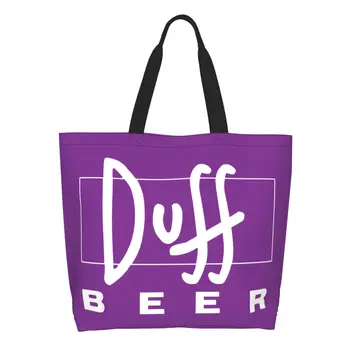 Сумка для покупок из Даффа для пива, женская холщовая сумка через плечо, прочные сумки для покупок продуктов