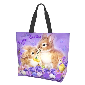 Сумка-тоут Happy Easter Дорожная сумка через плечо, сумка-портмоне для занятий йогой, в тренажерном зале, на пляже