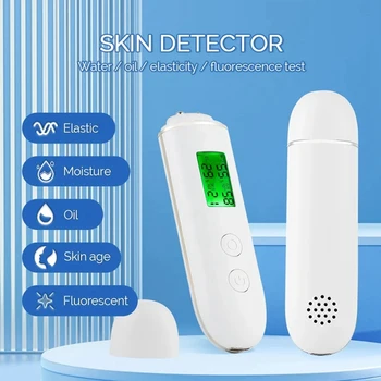 Тестер влажности кожи, детектор флуоресцентных агентов, измеритель влажности кожи лица с ЖК-дисплеем