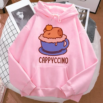 Толстовки Capybara женские забавные 2023, рубашка с капюшоном, пуловер, женский эстетичный свитер