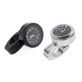 Универсальные 7/8-дюймовые часы на руле мотоцикла, водонепроницаемые противоударные часы с пряжкой для мотороллера