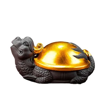 Фиолетовый песчаный дракон черепаха украшение талисмана китайские традиционные изделия ручной работы Домашняя гостиная спальня чайная комната статуя счастливчика