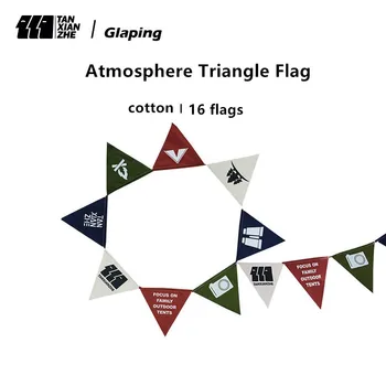 Флаг для украшения дома, Уличная палатка, кемпинг, Красочная атмосфера, Треугольный флаг, кемпинг, Изысканный Маленький Цветной флаг