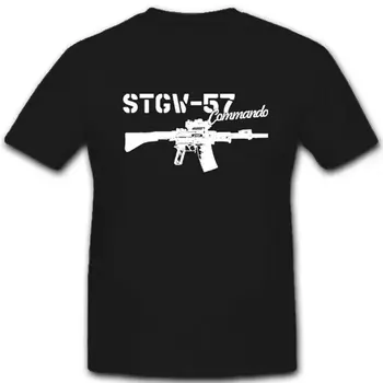 Футболка Swiss Stgw 57 Assault Rifle из 100% хлопка С Круглым вырезом, Летняя Повседневная Мужская футболка С Коротким рукавом, Размер S-3XL