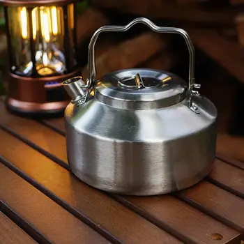 Чайник из нержавеющей стали, чайник со свистом на открытом воздухе, чайник для дома, бытовая техника, Походный кемпинг, портативный чайник, аксессуары для пикника