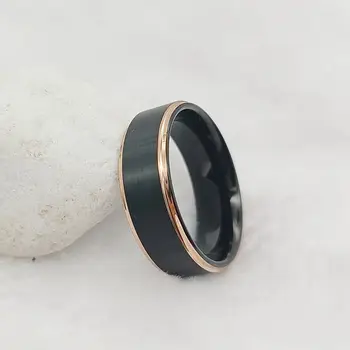 Ювелирные украшения с покрытием из черной розы, 100% настоящее кольцо из карбида вольфрама, Высококачественные Обручальные кольца для мужчин и женщин